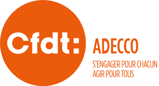 Logo CFDT Adecco horizontal signature CMJN OK