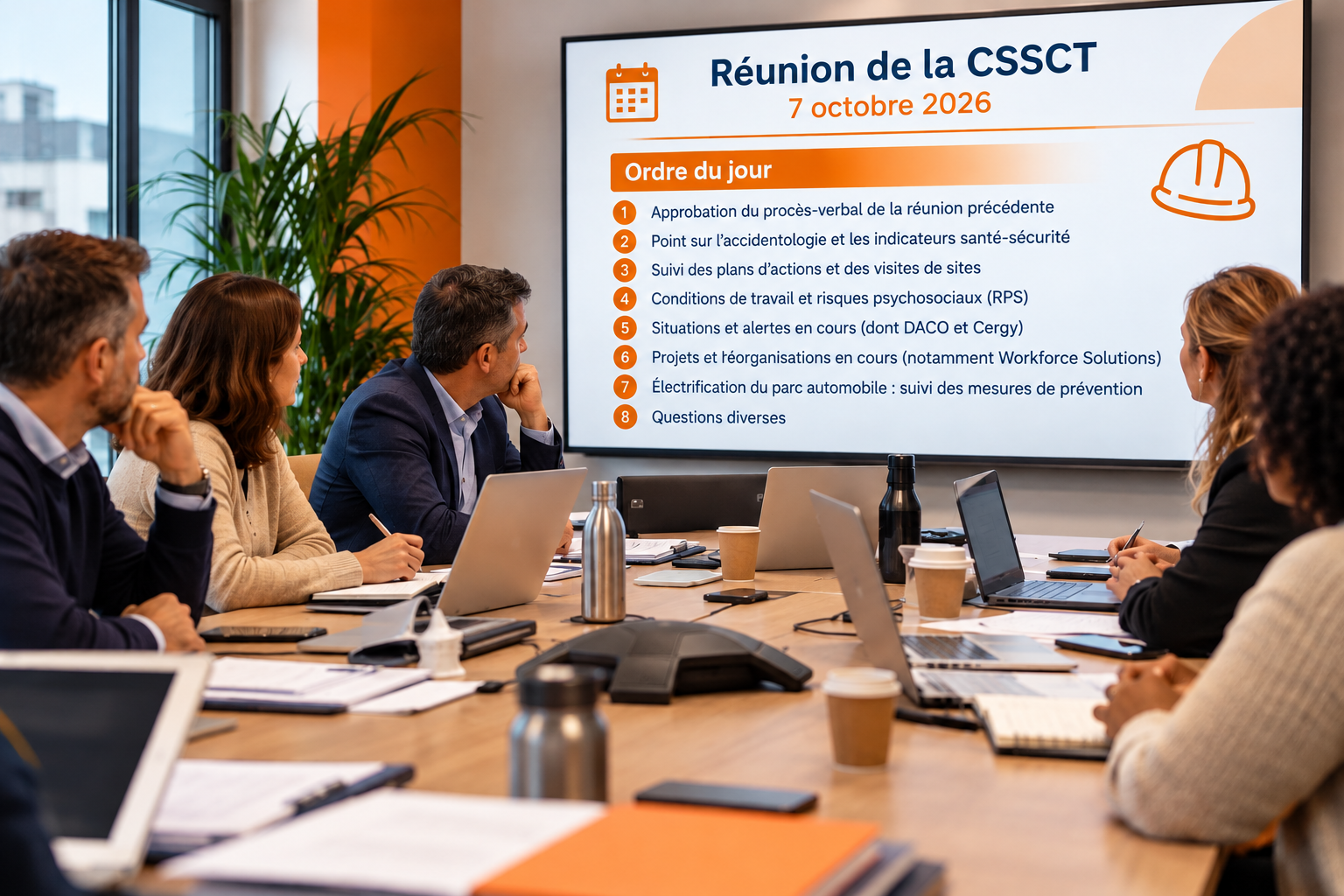 Réunion CSSCT autour de l’ordre du jour